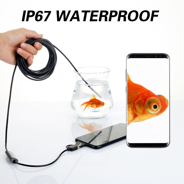 SMARTUNO™ 3-in-1 Endoscope Camera, Inspection Camera, Waterproof IP67, 6 LED, USB, Type-C & Android/PC
