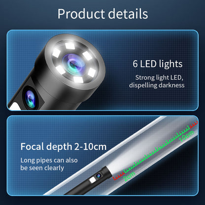 SMARTUNO™ 3-in-1 Endoscope Camera, Inspection Camera, Waterproof IP67, 6 LED, USB, Type-C & Android/PC