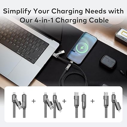 4-in-1 Cable Multi-device charging cable charging cable