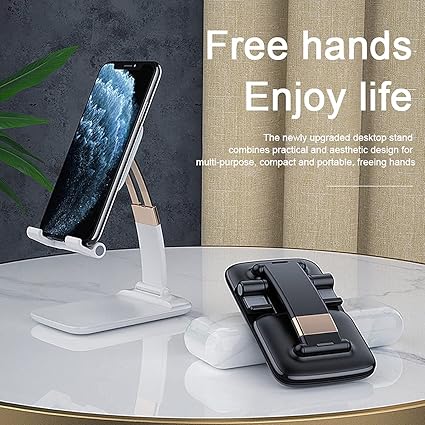 Upgraded Folding Desktop Stand Tablet Smartphone Universal Telescopic